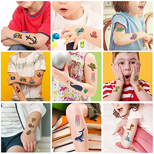 MAYCREATE® 20 sheet Tatto Sticker for Kids,Kids Waterproof Temporary Tattoos for Birthday Parties,Group Activities,Cute Cartoon Dinosaur Tatto Sticker For Women