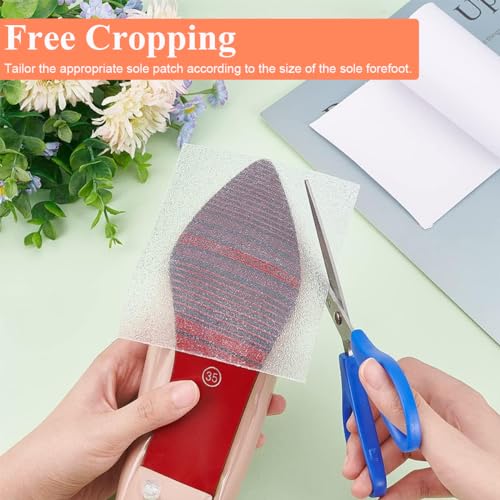 PALAY Sole Protector for High Heel Shoes Sole for Women Self Adhesive Shoe Bottom Anti Slip Protectors Crystal Clear Sole Guard Protectors Cuttable Sticky Shoe Grips