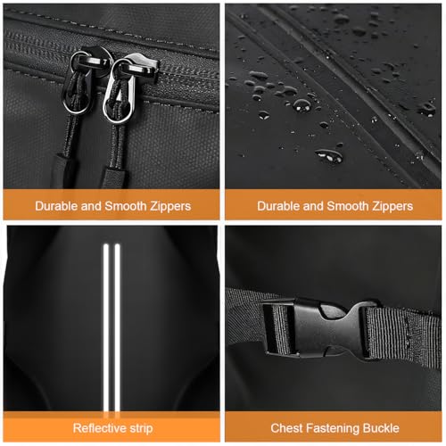 Proberos® Cycling Backpack Fashion Waterproof Riding Backpack with Helmet Compartment, Reflective Strip Design, Padded Back Support & Shoulder Straps, Multipurpose Backpack for Travel, Hiking