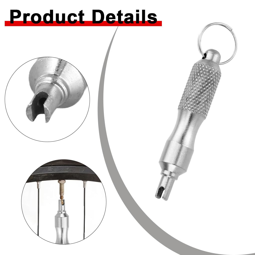 STHIRA Valve Core Removal Tool for Car, Bike and Motorcycle Tires with Ergonomic Grip | Compact Keyring Design