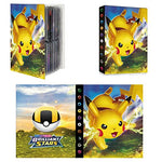 PATPAT® Poke-mon Binder, Trading Cards Collector Album for 120 Poke-mon Cards Cartoon Prints Bag Poke-mon Cards Binder Poke-mon Collection Cards Pack Bag Gift for Kids Boys Girls-Pika (No Cards)