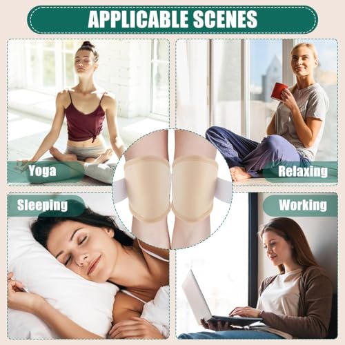 HANNEA® Castor Oil Pack Set for Knee, Castor Oil Pack Wrap with Adjustable Elastic Strap, Reusable Breathable Cotton Castor Oil Compress Pads for Liver Detox, Waist, Neck and Leg