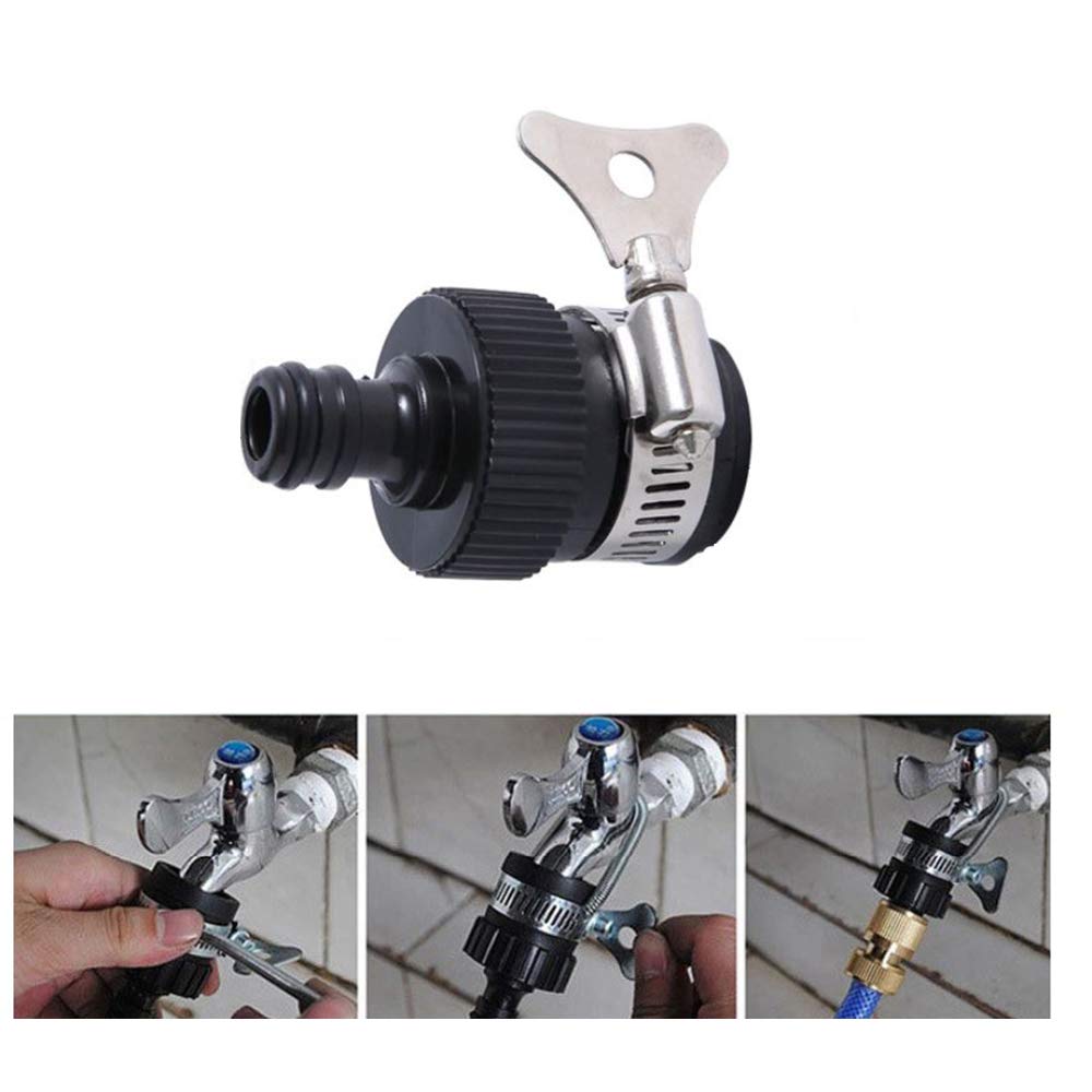 ZIBUYU Hose Connector for Garden and Kitchen Use with 5PC Leak Proof Set | Plastic 3/4 to 1/2 Inch Tap Joint