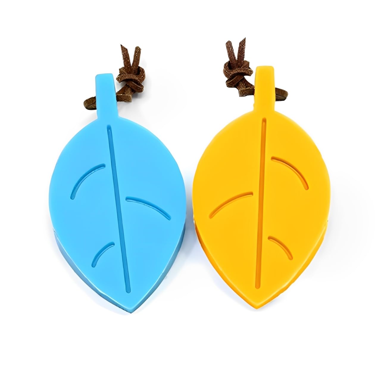 ZIBUYU Door Stopper Wedge for Home with Non Slip Base and Leaf Shape Design | 2 Pcs Silicone Set