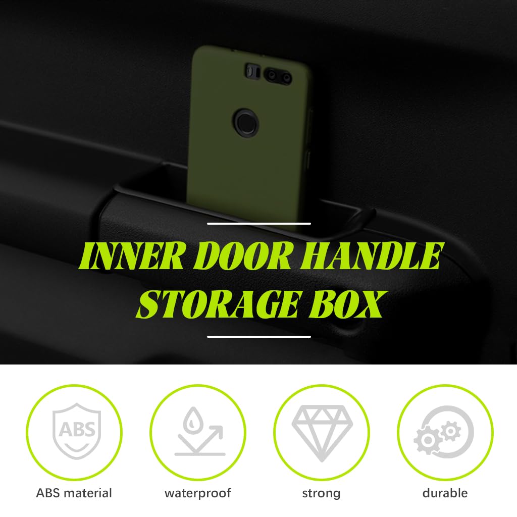 STHIRA® Car Organizer Case Front Row Door Handle Modification Organizer Case for Accessories Universal Plastic Door Handle Car Storage Box for Suzuki Jimny JB64 JB74W 2019-2024