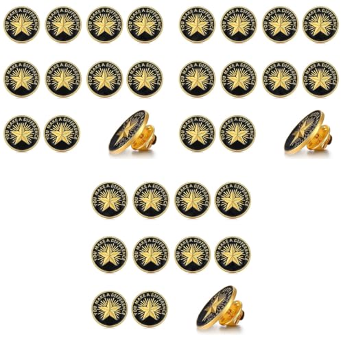 SANNIDHI® 30PCS Enamel Pins Lapel Pin Employee of The Month Star You Make A Difference Recognition Gold Plated Performance Reward for Employees Coworkers Team Gifts
