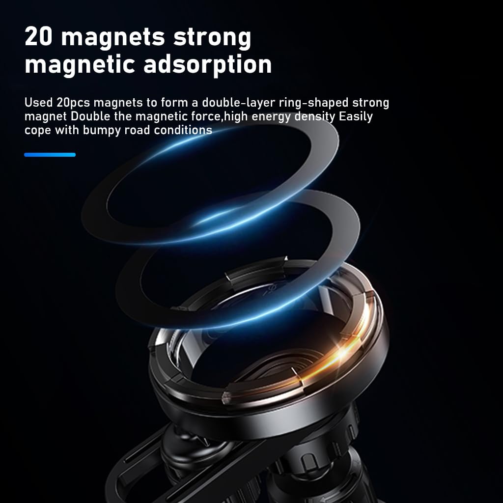 STHIRA Magnet Car Mobile Holder for Air Vent with 360° Rotatable Design and 20 Magnets
