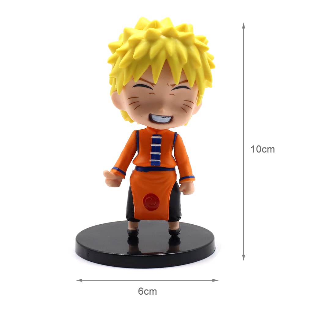 PATPAT® Naruto Action Figures, Anime Naruto Action Figures Set PVC Action Figures Cake Decorating Items Gifts for Girls Boys (Height- 10 cm) B