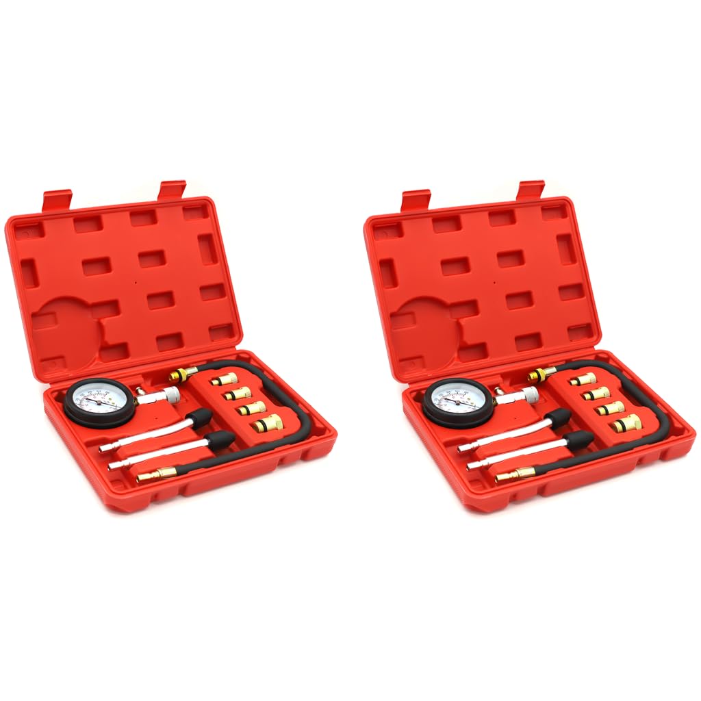 STHIRA Diesel Engine Compression Gauge Tester with 300PSI Gauge and 4 Adapters for Car Truck | Portable Cylinder Pressure Test Kit