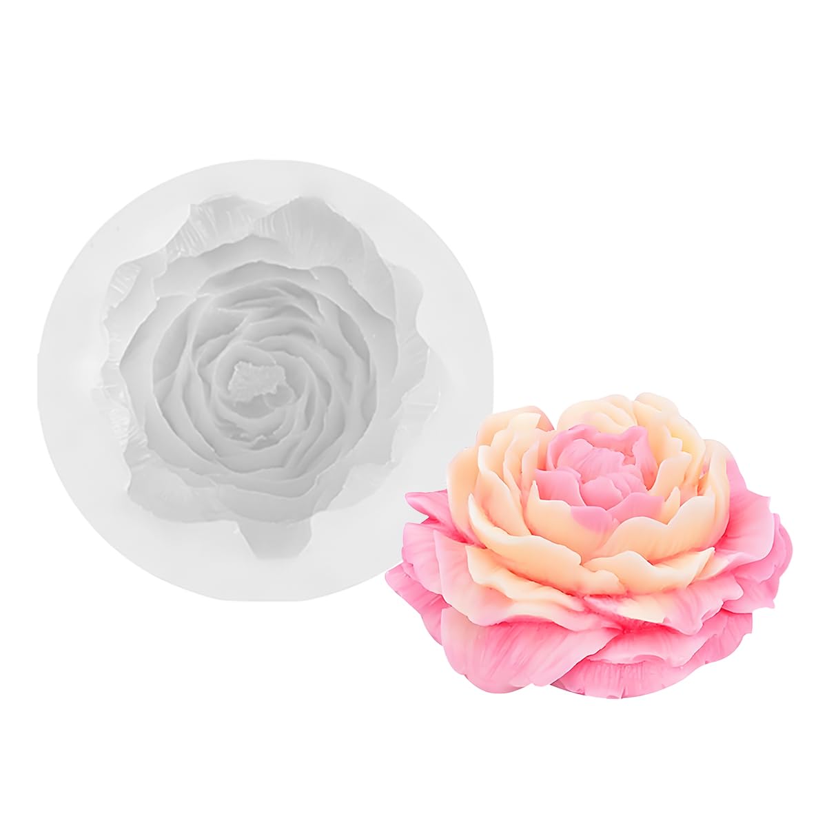 ZIBUYU 3D Flower Silicone Candle Molds for DIY Crafts and Soap Making | Non‑Stick Reusable Design