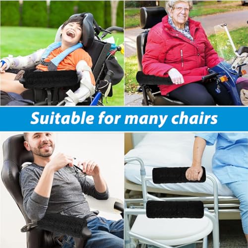 HANNEA® 6PCS Arm Chair Armrest Pads Soft Rest Cover Padding Universal Comfort Support Cushion Accessories for Office Wheelchair Toilet Handle