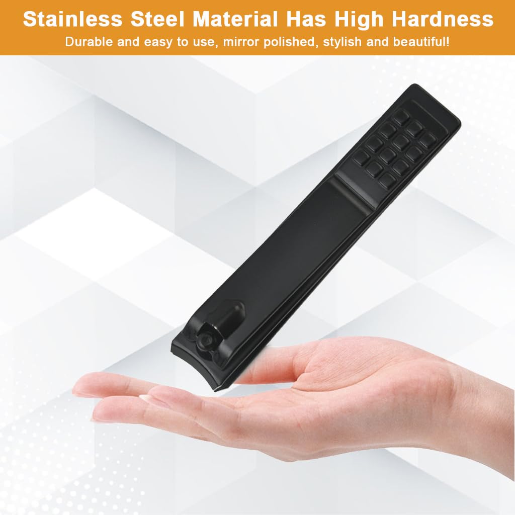 ZIBUYU Manicure Pedicure Kit with 15 Pcs Ergonomic Tools and Black Leather Case for Travel