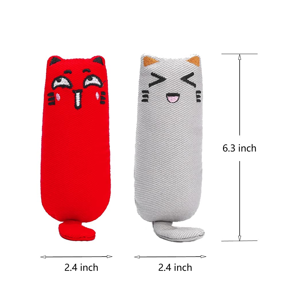 Qpets® 3 Pcs Cute Catnip Cat Toys Pure Cotton Cat Playing Toys Teeth Cleaning Toys Rat Toy for Cat Kitten Toys Cat Toys for Kittens