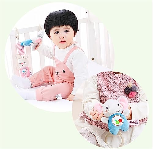 PATPAT® Elephant Rattles for Baby 0-6 Months New Born Baby Toys Hanging Toys for Babies Cradle Toys Hanging Infant Toys Sensory Toys with Sound, Babies Toys Plush Toys Soft Toys for Babies 6-12 Months