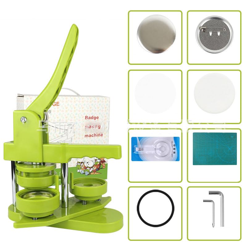 HASTHIP® Button Maker Machine 58mm (2.25 in) Installation-Free, DIY Button Pin Maker Machine