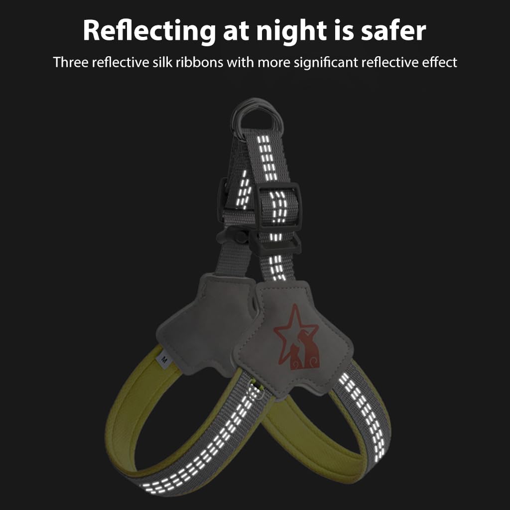 Qpets Dog Harness for Outdoor Walks with Double D Rings and Reflective Strip XL 62–72cm