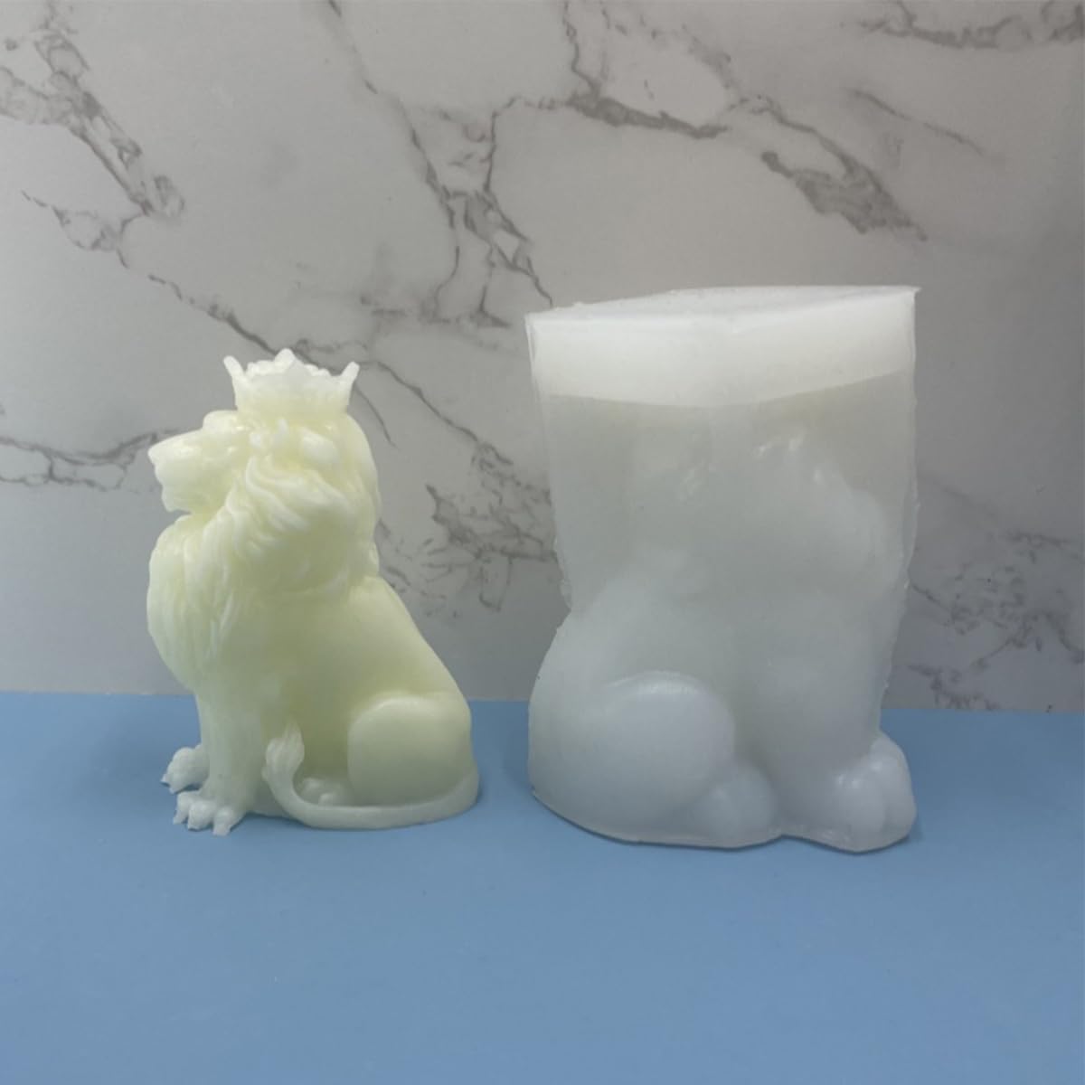 HASTHIP® 3D Lion Candle Mold Animal Mold Silicone Mold for Resin Candle Mold Bubble Resin Making Molds Craft Supplies Animal Mold for Resin Resin Casting Mold