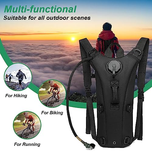 Optifit® Hydration Pack Backpack with 3L Bladder Tactical Water Bag for Hiking Biking Running Walking 3 PCS