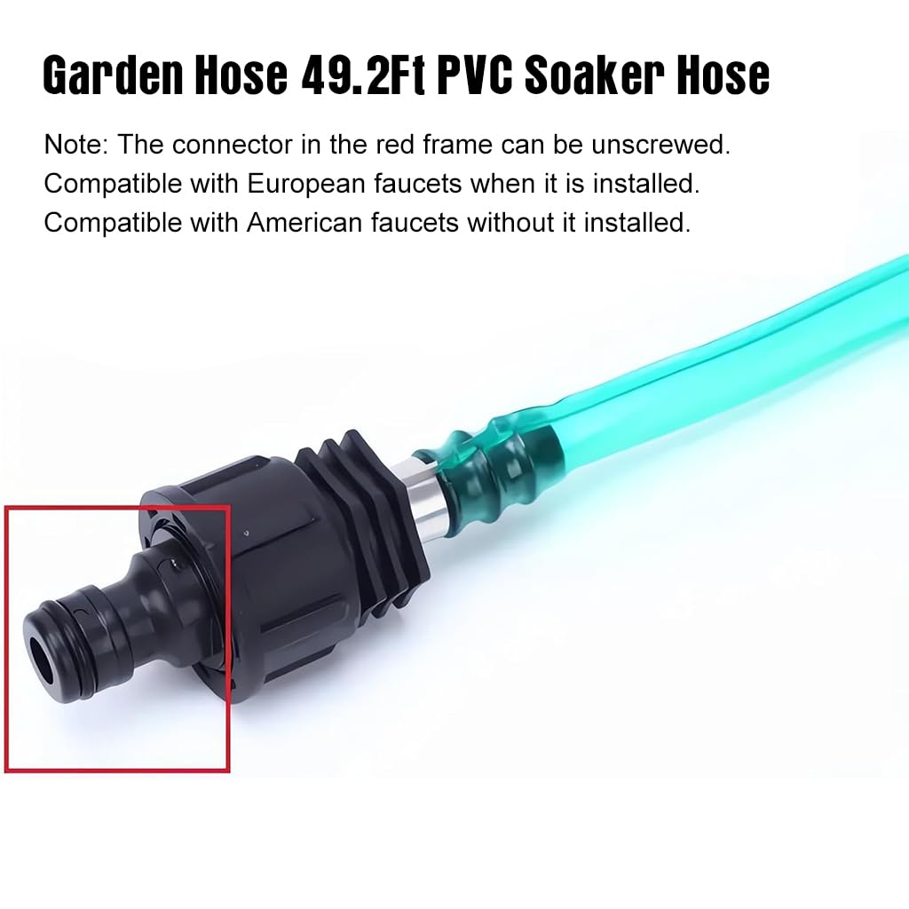 HASTHIP Garden Soaker Hose for Flower Beds and Vegetables featuring 15M PVC Build | Uniform Water Flow