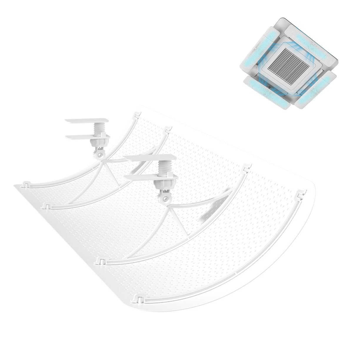 HASTHIP Air Deflector for Ceiling AC with 23.6x10.6 in Panel featuring 3000 Hole Design | Universal Clip On Deflector for Balanced Airflow