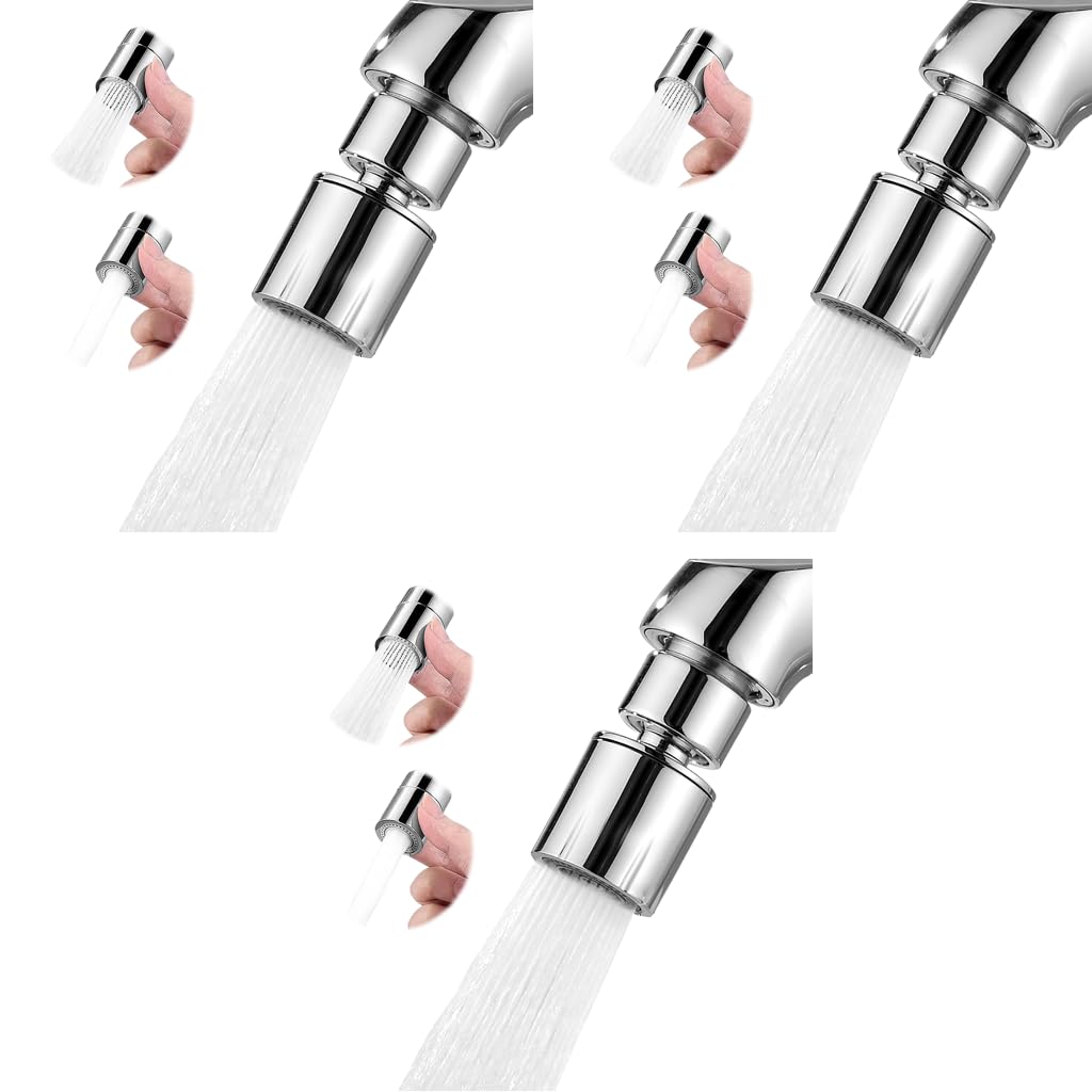 HASTHIP Tap Extender for Kitchen Sink with 360° Swivel Aerator and Dual Water Modes | 3PCS Stainless Steel Water‑Saving Attachment