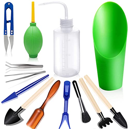 HASTHIP® 13pcs Gardening Tools Kit, Plant Tools Kit for Home Gardening Agricultural Tools for Small Plants, Transplanting, Seedling, Succulent Planting