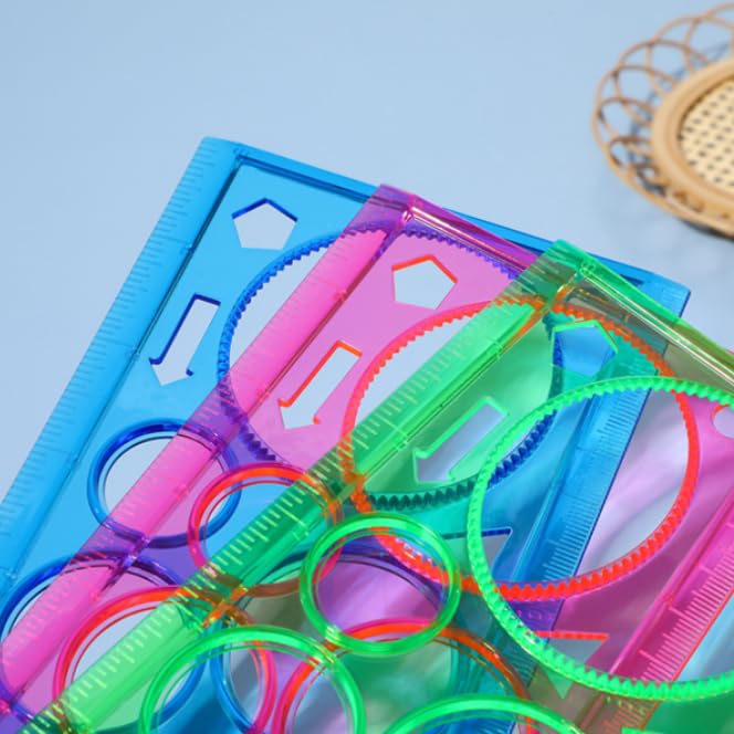 ZIBUYU Spiral Tracing Circle Set for Creative Drawing with Smooth Safe Plastic Stencils | Fun for Kids and Adults