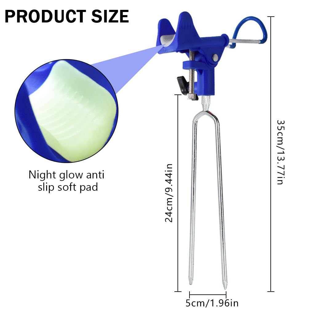 Proberos Fishing Rod Holders for Bank Fishing featuring 360° Rotation and Reinforced Nylon | Fits Rods 26.2 ft and Below