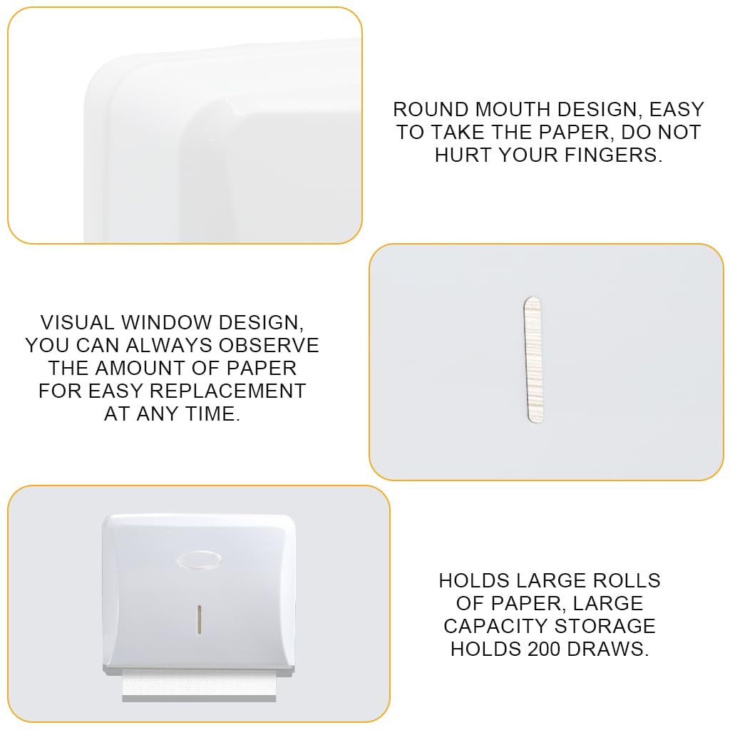 HASTHIP Paper Towel Dispenser for Bathroom and Kitchen with Lock and Large Capacity | ABS Wall Mounted Waterproof Tissue Box