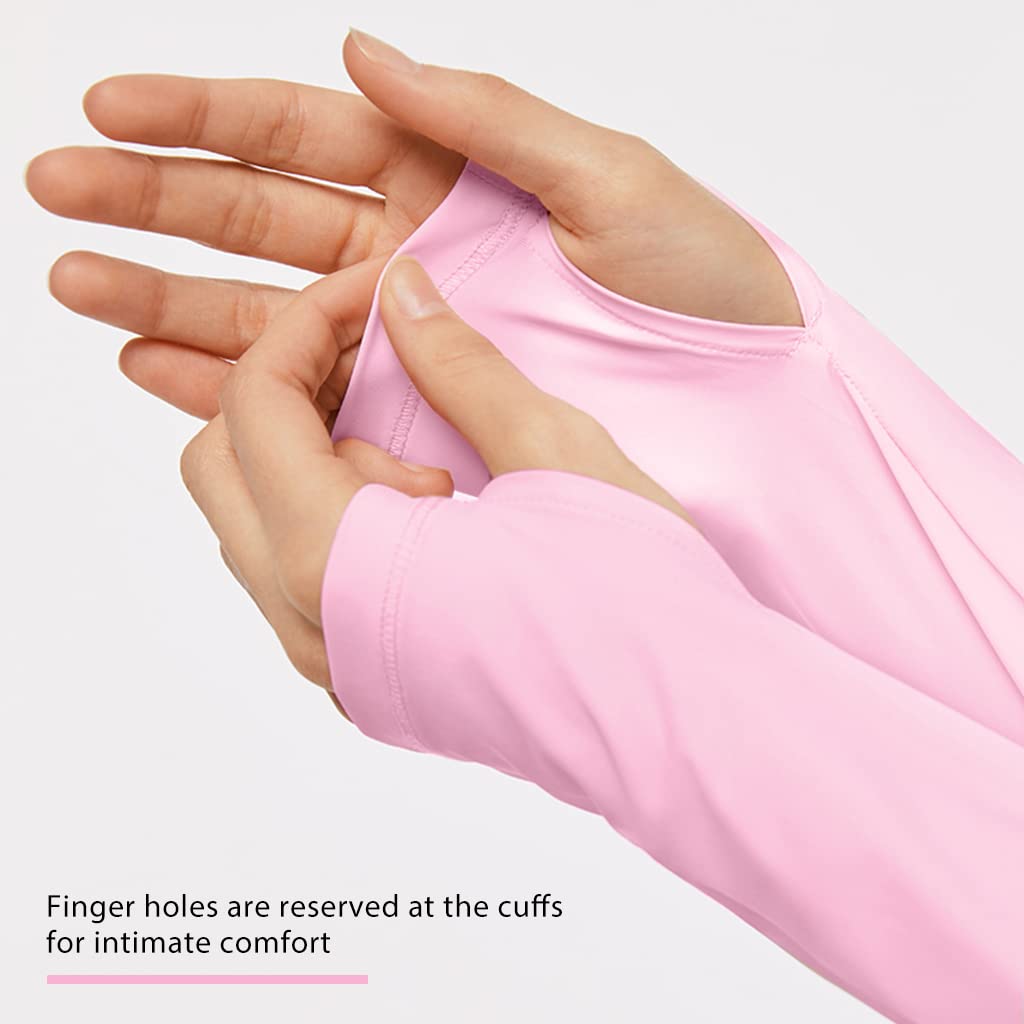 PALAY Summer Jacket for Women with UPF 50+ Sun Protection and Face Cover | Pink Lightweight Hoodie