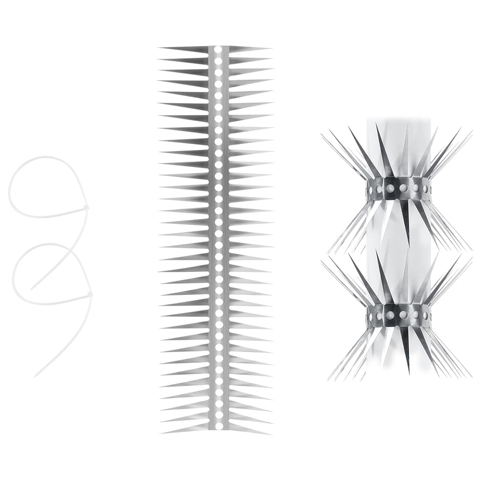 HASTHIP Anti Bird Spike Strips for Pigeons and Cats with Dual Row Design 0.5 m Stainless Steel | Easy Installation