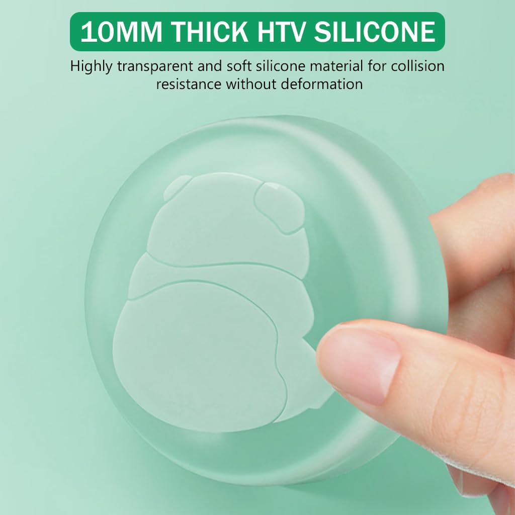 HASTHIP Door Stopper Wall Protector 6pcs for Walls and Cabinets with Self Adhesive Silicone | Transparent 4x4cm Bumper Pads