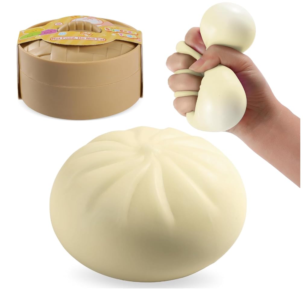 PATPAT® 2Pcs Simulation Bun & Steamer Pot Squishy Fidget Toys, Soft TP ...