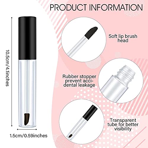 MAYCREATE® 10ml Empty Mascara Tube Wand Container Bottle for Castor Oil Brush Kit Combo with Funnels Mascara Eyeliner For Women Travel (Including 2 Mascara Tubes 2 Funnels) 3 PCS