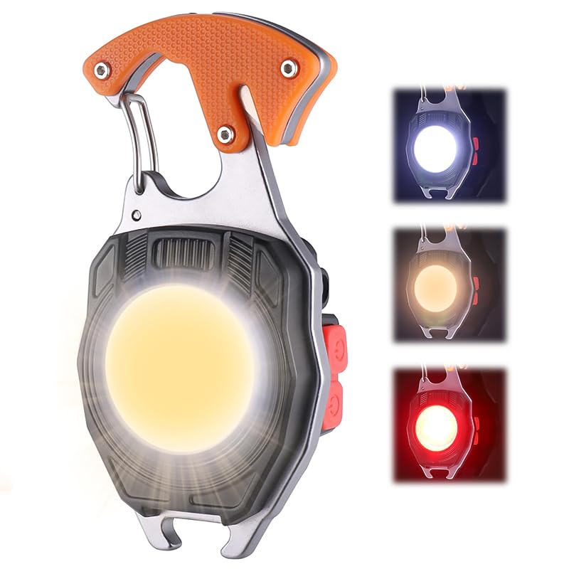 ELEPHANTBOAT Pocket Lamp for Outdoor Use with 500lm COB Light and 5 in 1 Multi Tool | USB Rechargeable