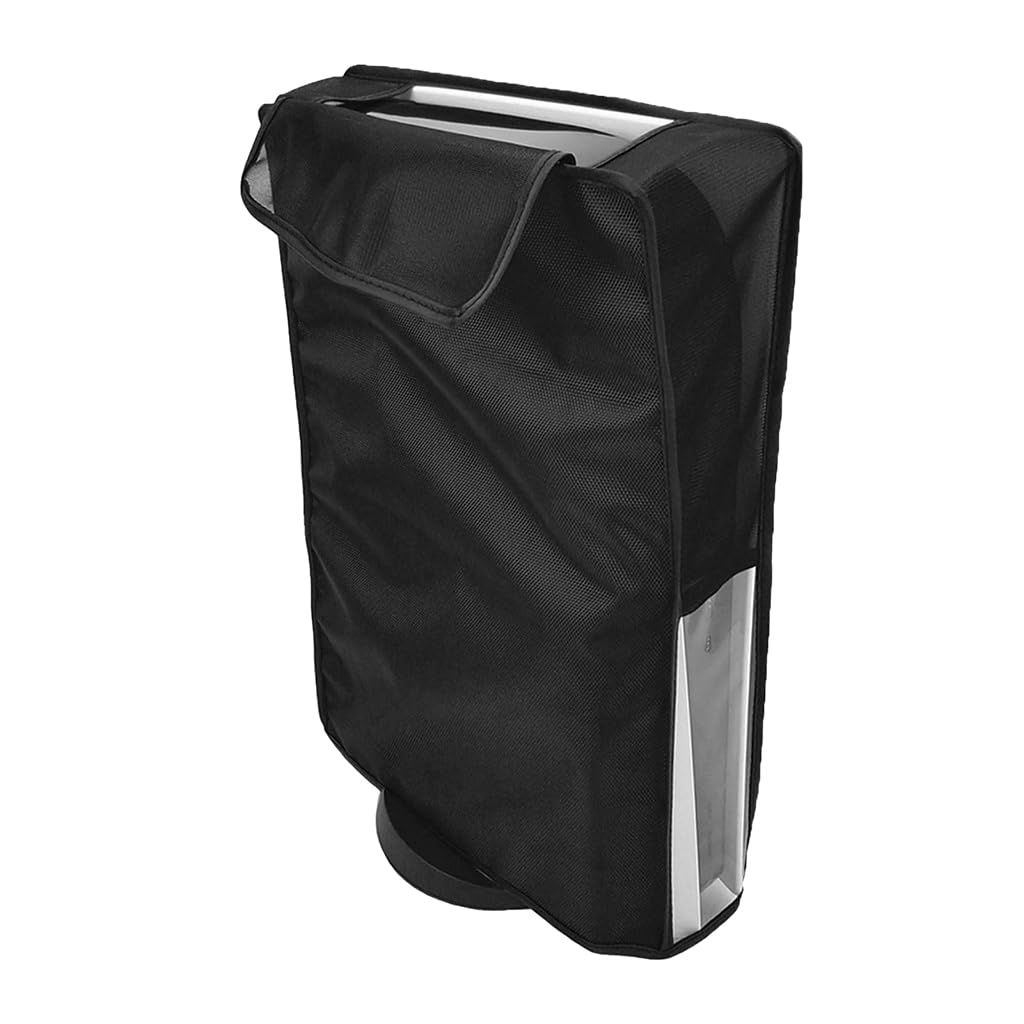 ZORBES Nylon Dust Cover for PS5 Console with Air Vent Flap and Pre Cut Port Access | Black Protective Case