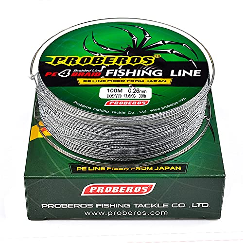 Verilux Braided Fishing Line for Angling with 4 Strands and Colorful PE Material 100M