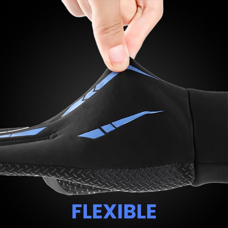 Zibuyu Riding Gloves for Winter Outdoor Use with Full Palm Anti Slip Grip & Touch Screen | Thermal Fleece Lined for Men and Women