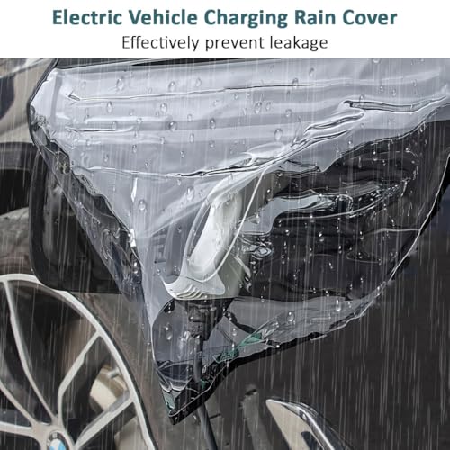 STHIRA® Magnetic Waterproof Cover for EV Charger Plug, Clear Magnetic Waterproof Cover for EV Charging Connector on Battery Electric Vehicle, Plug-in Hybrid Electric Vehicle