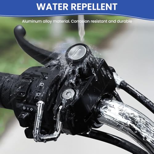 STHIRA® Helmet Lock for Bike Handle Bar Aluminum Alloy Locker with 2 Keys Easy Install for Two Wheeler Rustproof Anti-Theft Safety for Bikes E-Bikes Scooters 3PCS