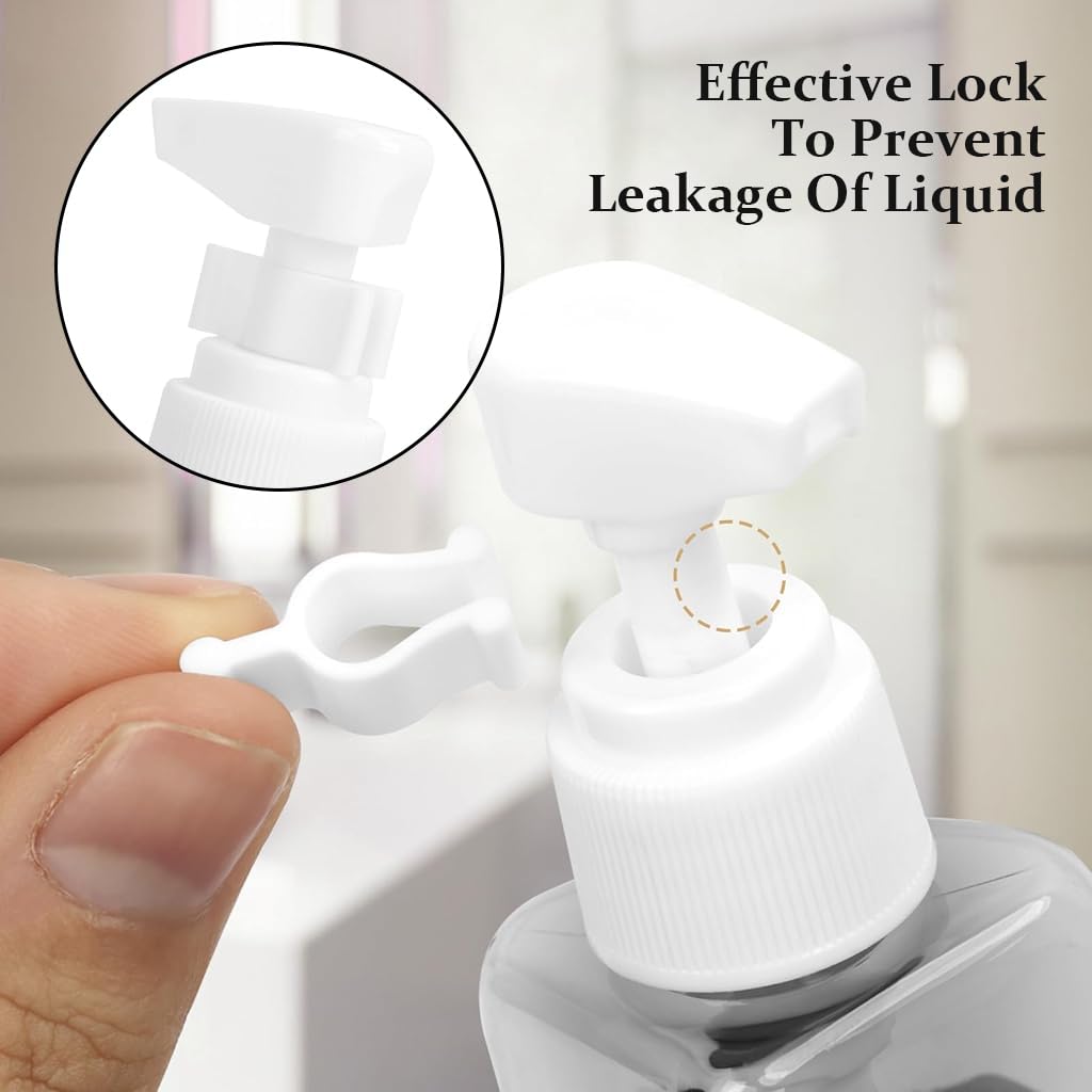 MAYCREATE Travel Bottles Set for Toiletries with Leak Proof Case and 4×50ml Refillable Containers