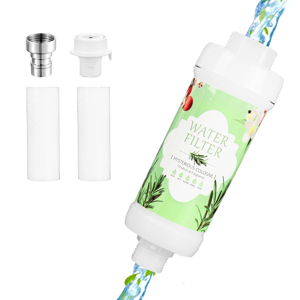 Serplex Scented Water Filter Cartridge for Shower System with 3 Cotton Refills | Universal Faucet Adapter