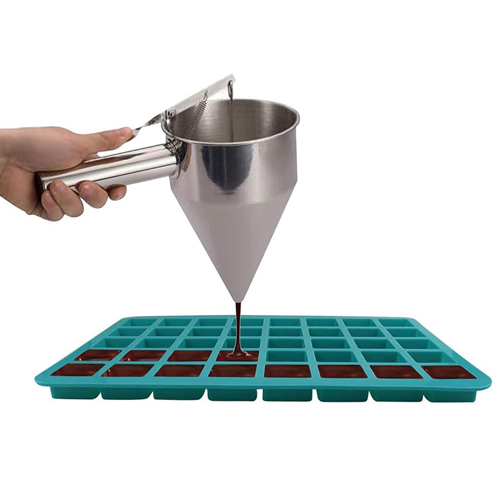 ZIBUYU Silicone Mould for Chocolate and Candy Making with 40 Square Cavities | Nonstick Food Grade Design