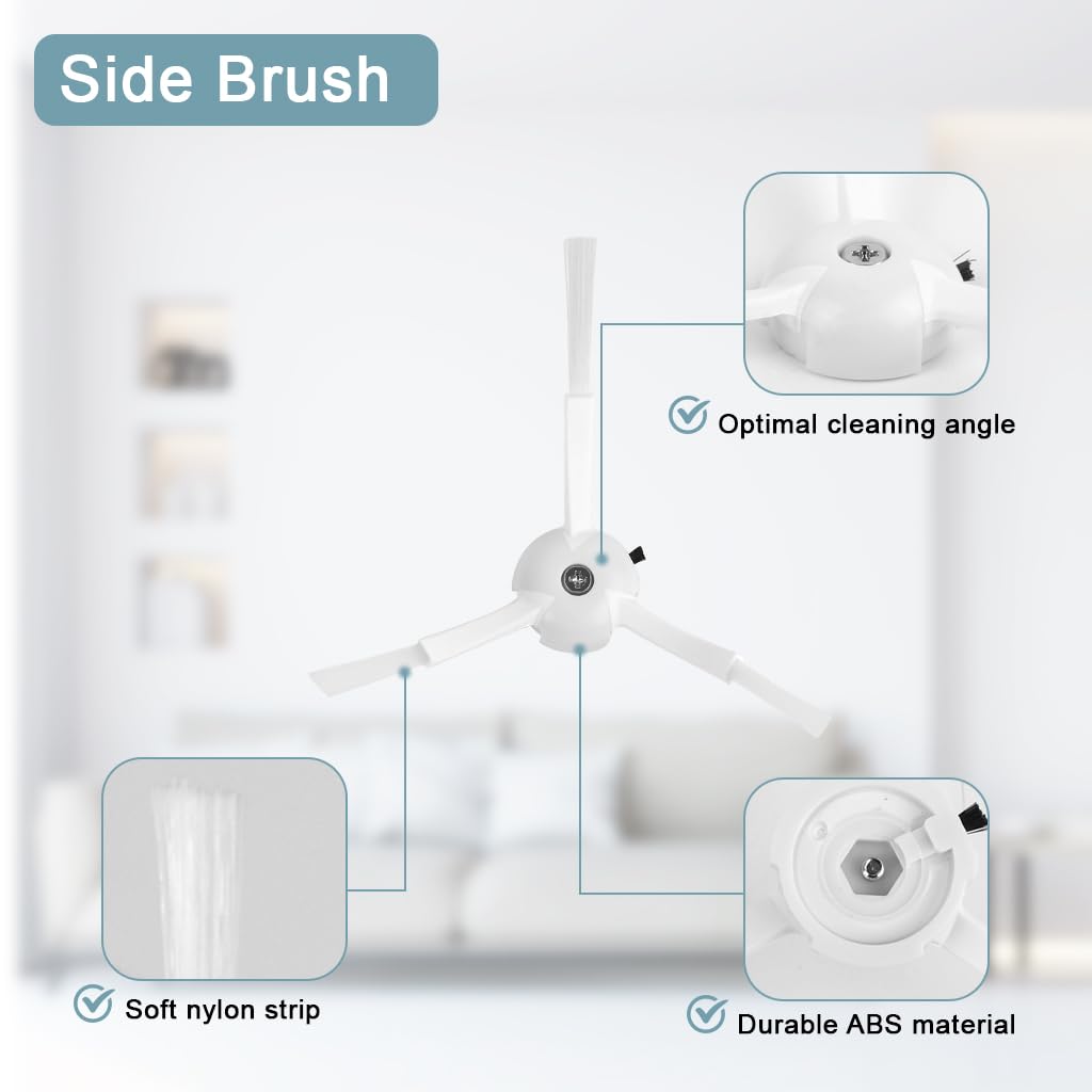 HASTHIP Replenishment Kit for ILIFE V20 Vacuum featuring 8 pcs set with roller and side brushes