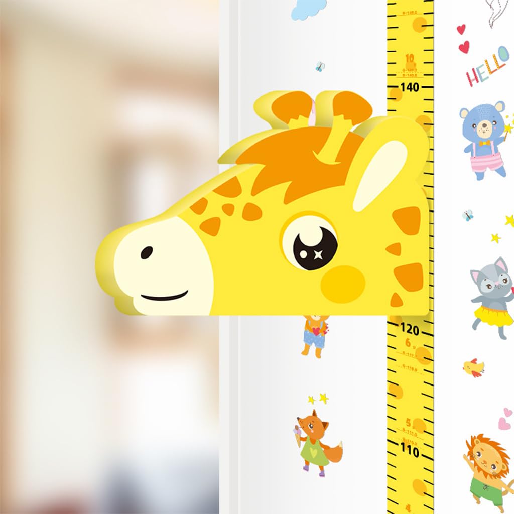 PATPAT® Height Growth Chart for Kids Room 70-180cm Height Ruler with Magnetic Cartoon Giraffe Marker Height Growth Chart Kids Room Decor