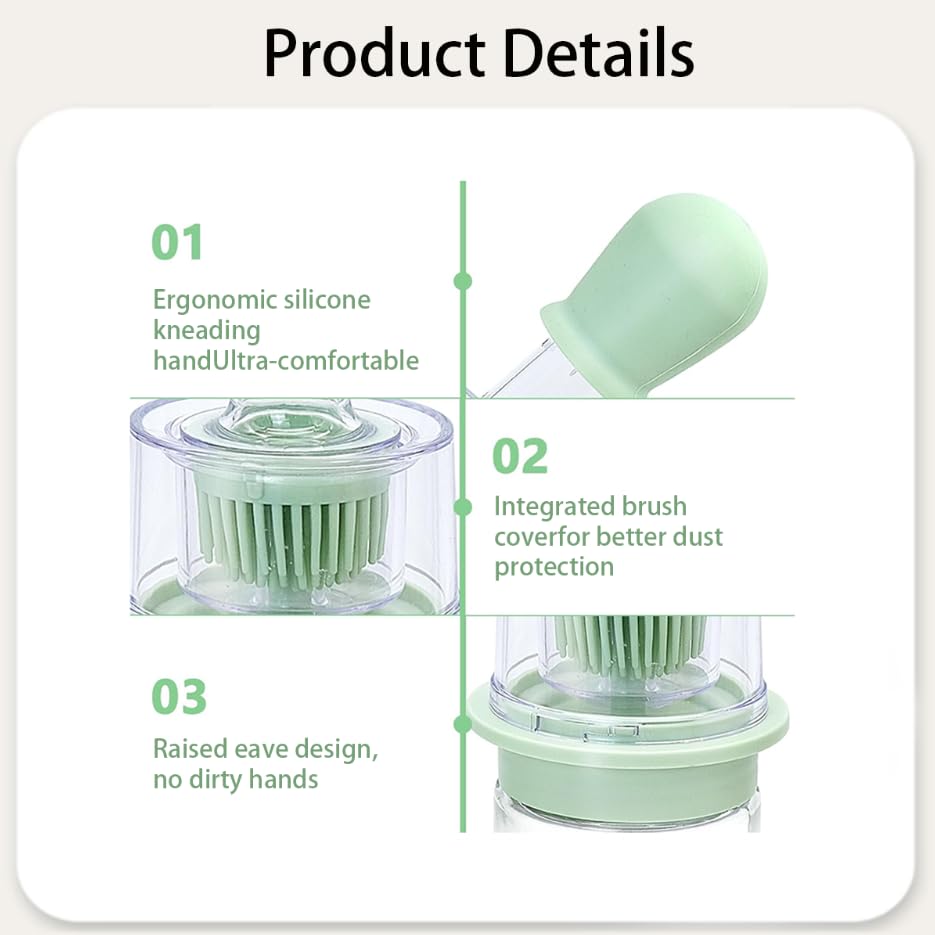 Zibuyu Oil Dispenser for Kitchen with Silicone Brush and 180ml Glass Bottle | Leak-Proof Heat-Resistant Design