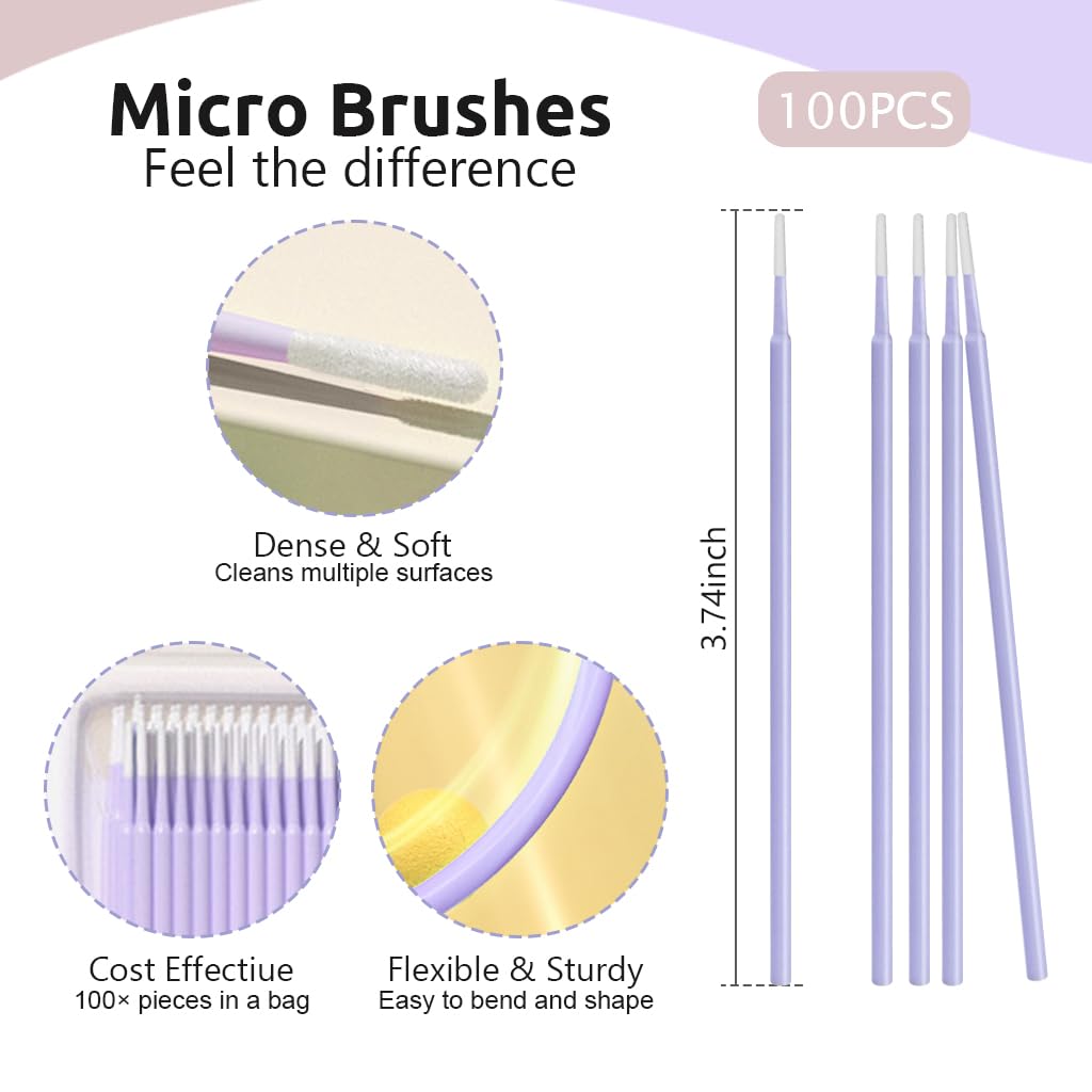 MAYCREATE Cotton Swabs for Makeup Removal with Fine Tip Precision 100 Count | Eyeliner Fixing