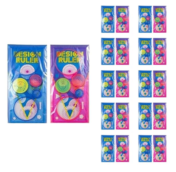 ZIBUYU Spiral Tracing Circle Set for Creative Drawing with Smooth Safe Plastic Stencils | Fun for Kids and Adults