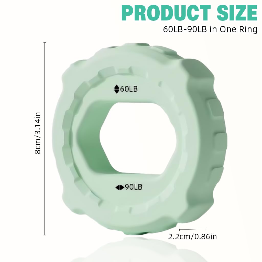 Proberos Hand Grip Strengthener Ring for Fitness and Rehab with 60–90 lbs Resistance | Ergonomic Rubber Trainer for Men and Women