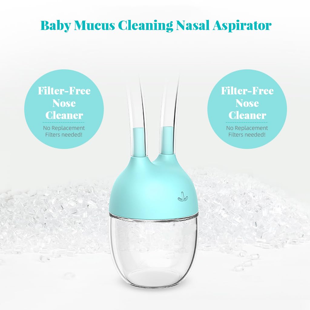 SNOWIE SOFT® Nasal Aspirator for Baby Baby Nasal Aspirator with Tweezers Baby Mucus & Booger Cleaning Sucker Device Soft Silicone Nasal Aspirator Oral Suction Baby Nose Cleaner for New Born